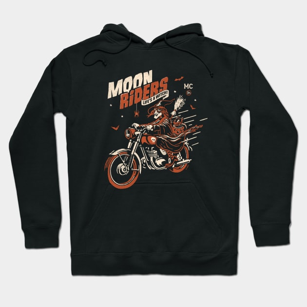 Moon Riders Hoodie by victorcalahan